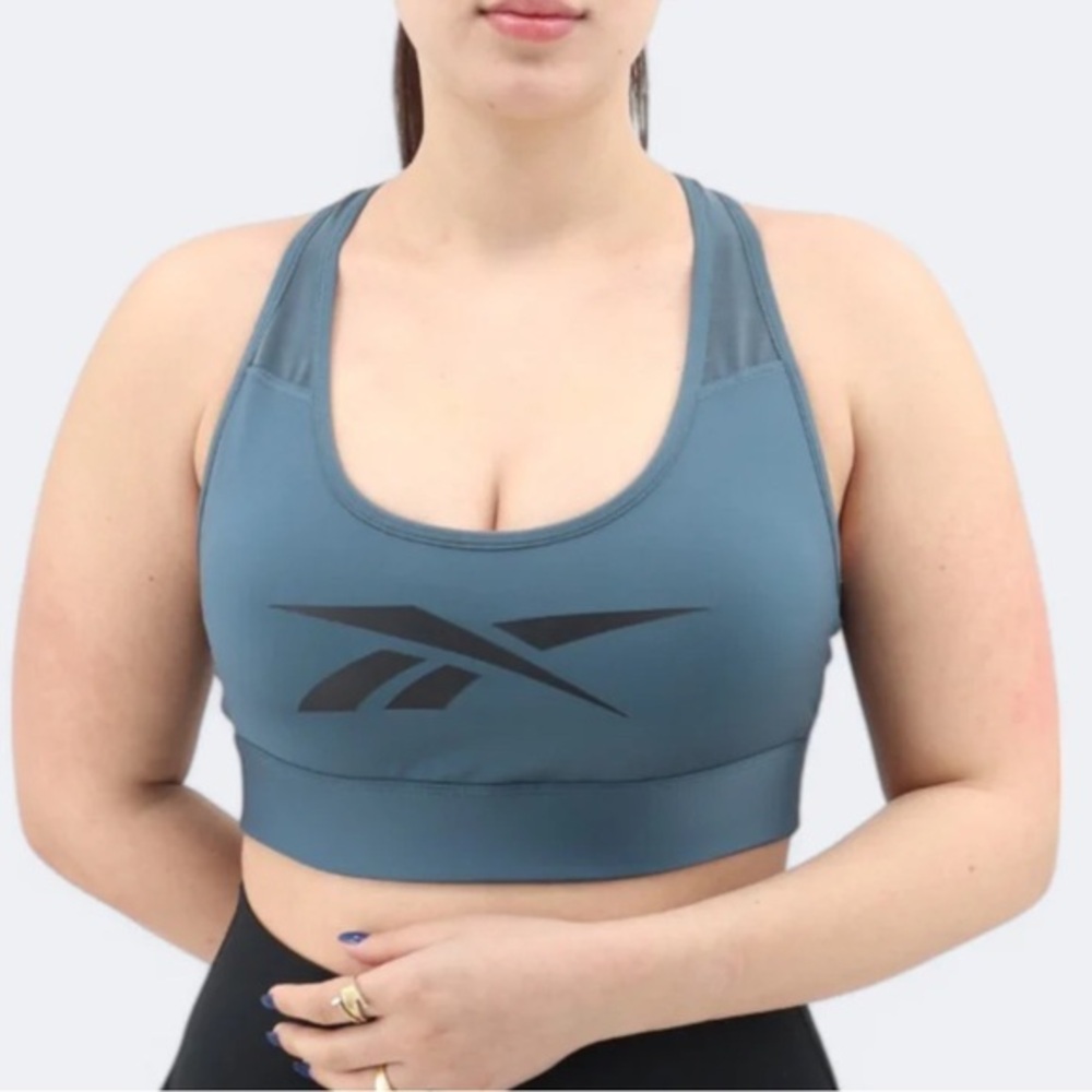 Reebok Plus Size Lux Vector Medium Impact Racerback Bra NWT